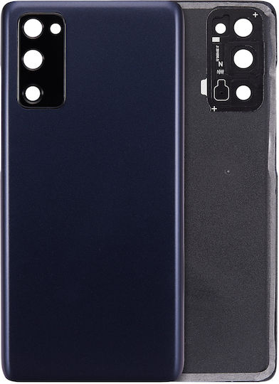 Capac Spate din Sticlă cu Lentilă pentru Cameră Samsung Galaxy S20 FE 5G Aftermarket Plus Albastru Marin Nuanța Norilor