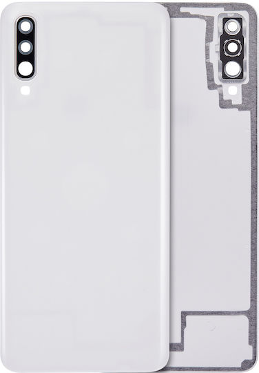 Backcover-Glas Samsung Galaxy A70 A705 2019 Aftermarket Plus Weiß