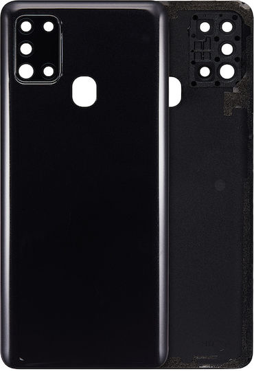 Back Cover Glass Camera Lens Samsung Galaxy A21s A217 2020 Aftermarket Plus Black