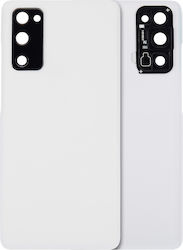 Задно стъкло за капак с леща за камера за Samsung Galaxy S20 FE 5G Aftermarket Plus облачно бяло Задно стъкло за капак с леща за камера за Samsung Galaxy S20 FE 5G Aftermarket Plus облачно бяло