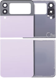 Oberes und Unteres Rückseitenglas mit Kameralinse Samsung Galaxy Z Flip 3 5G Aftermarket Plus Lavendel Oberes und Unteres Rückseitenglas mit Kameralinse Samsung Galaxy Z Flip 3 5G Aftermarket Plus Lavendel