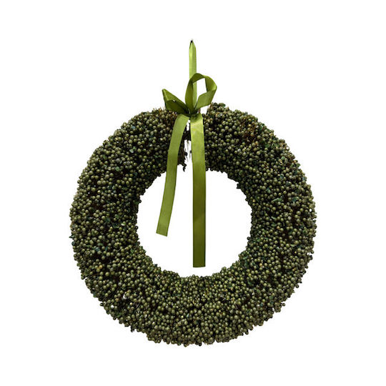 Zen Collection Χριστουγεννιάτικο Διακοσμητικό Στεφάνι με Διάμετρο 40εκ. Πράσινο