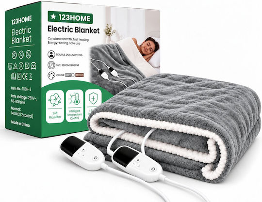 Kraft World King Size Electric Blanket Grey 280W 180x200cm