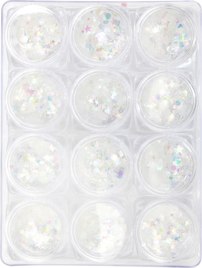 Global Fashion Nail Art Decorations Chameleon Assorted Shapes 12 Pieces