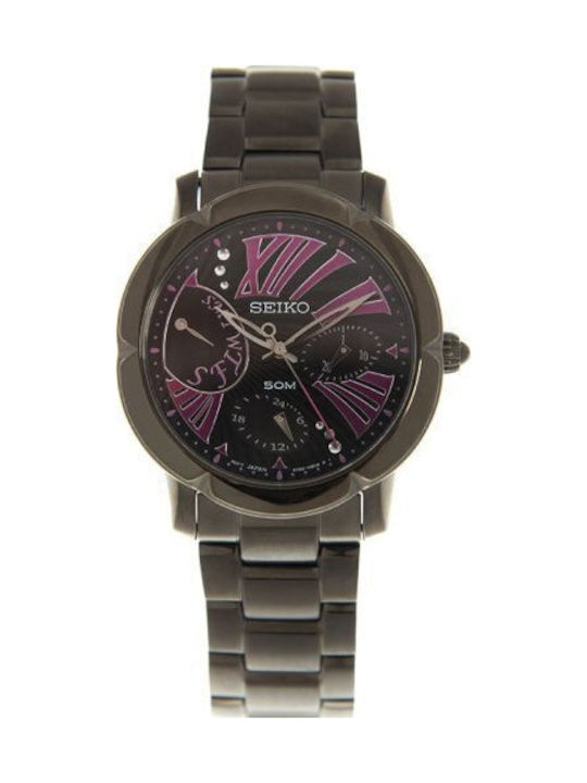 Women's Chronograph Battery Watch with Grey Metal Bracelet
