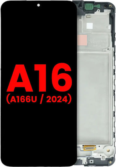OLED-Baugruppe mit Rahmen für Samsung Galaxy A16 5G A166U 2024 US-Version Aftermarket Plus in allen Farben