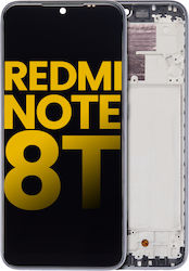 LCD-Displayeinheit mit Rahmen für Xiaomi Redmi Note 8t, Aftermarket Plus, Moonshadow Gray