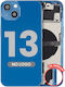 Backcover mit Kleinteilen für iPhone 13 US-Version, Aftermarket Plus, Blau
