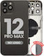 Carcasă Spate cu Piese Mici iPhone 12 Pro Max Versiunea SUA Aftermarket Plus Gri Grafit