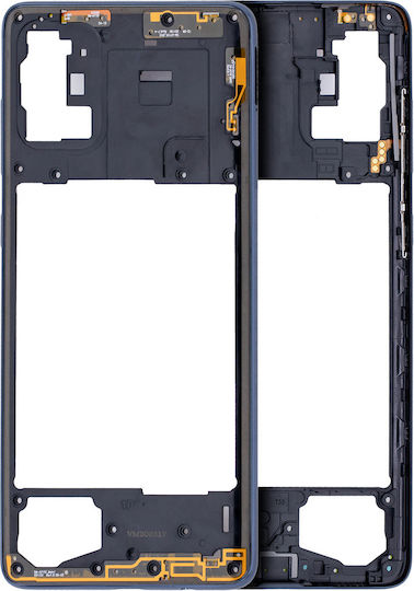 Mid-frame Housing Samsung Galaxy A71 A715 2020 Aftermarket Plus Prism Crush Black