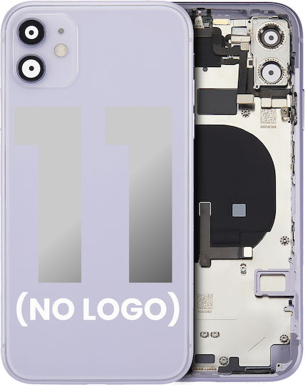 Back Housing W Small Components Pre-installed Iphone 11 No Logo Aftermarket Plus Purple
