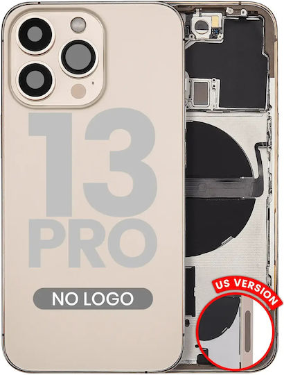 Capac Spate cu Piese Mici iPhone 13 Pro Versiune SUA Aftermarket Plus Auriu