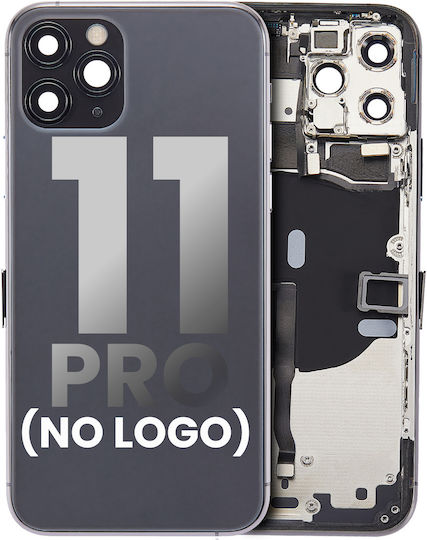 Rückgehäuse mit vorinstallierten Kleinteilen iPhone 11 Pro ohne Logo Aftermarket Plus Space Gray