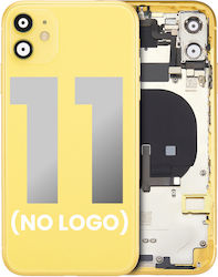 Заден корпус с предварително монтирани малки компоненти iPhone 11 без лого Aftermarket Plus Жълт Заден корпус с предварително монтирани малки компоненти iPhone 11 без лого Aftermarket Plus Жълт