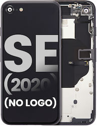 Back Housing W Small Components Pre-installed Iphone Se 2020 No Logo Aftermarket Plus Black