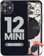 Backcover mit Kleinteilen für iPhone 12 Mini US-Version Aftermarket Plus Schwarz