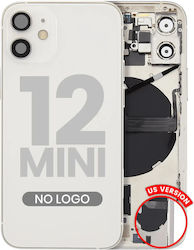Carcasă Spate Cu Piese Mici iPhone 12 Mini Versiunea SUA Aftermarket Plus Albă Carcasă Spate Cu Piese Mici iPhone 12 Mini Versiunea SUA Aftermarket Plus Albă