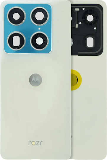 Ansamblu Inserție Capac Spate Motorola Razr Fold Xt2651 2026 Original OEM Alb Crin