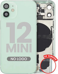 Capac Spate cu Componente Mici pentru iPhone 12 Mini, Versiunea SUA, Aftermarket Plus, Verde Capac Spate cu Componente Mici pentru iPhone 12 Mini, Versiunea SUA, Aftermarket Plus, Verde