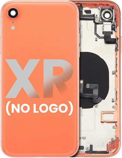 Carcasă Spate cu Componente Mici Preinstalate iPhone Xr Fără Logo Aftermarket Plus Coral