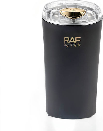 Raf Râșniță Electrică de Cafea 200W și Trepte de Măcinare Neagră
