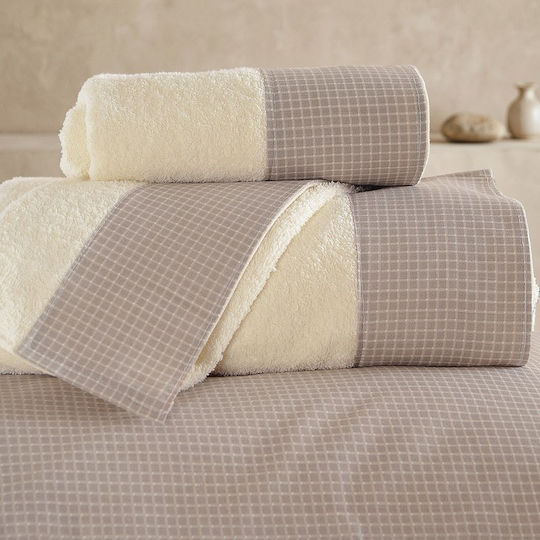 Rythmos 3-Piece Bath Towel Set Beige 500 g/m² Weight