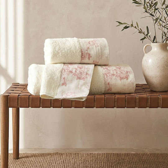 Rythmos Bath Towel Set 3 pcs Pink Weight 500gr/m²