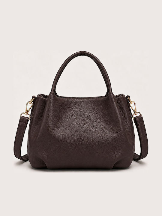 Dark Brown Fabric Women's Handbag / Crossbody Bag