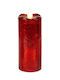 Glass Red Crackle Candle, Two Lighting Modes, 9x18.3cm Eurolamp 600-48453