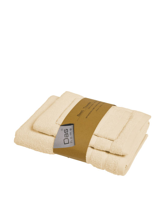 Das Home Best 3-Piece Bath Towel Set Cream