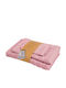 24home.gr Hand Towel Pink 3 pcs