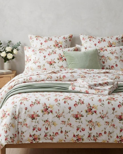 Olia Home Cearșaf Super Dublu 240x260 cm Floral 040