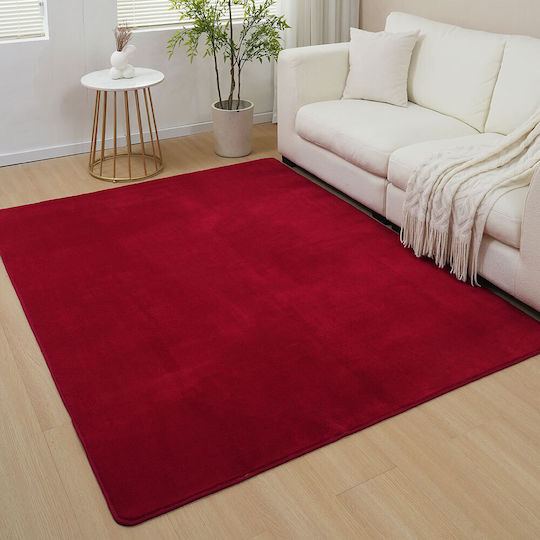 Homeone Covor Moale Dreptunghiular Pufos Din Blană Burgundy 120x160cm