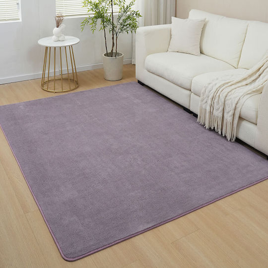 Homeone Covor Pufos Rectangular Shaggy Din Blană Gri-Mov 120x160cm