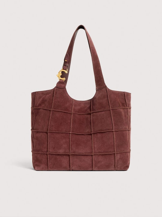 C-Easy Leather Women's Suede Berry Tote Bag