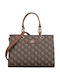 Dark Brown Leather Women's Bag Set