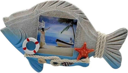 Plastic Photo Frame with Multicoloured Border 2 Pieces