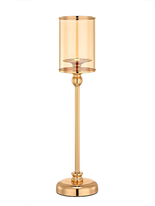Palma Emporio Sfeșnic Metalic de Culoare Aurie 12x49 cm