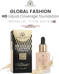 Global Fashion Течен фон дьо тен с висока покри...