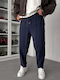 Men’s Slim Fit Trousers Dark Blue