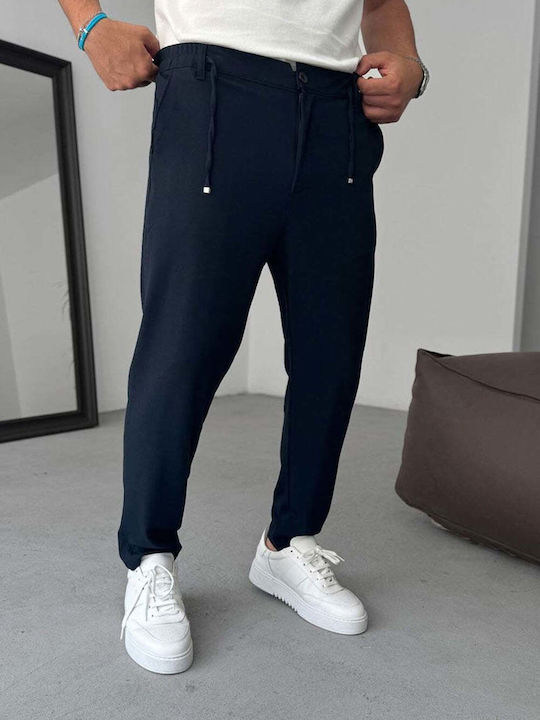 Men’s Loose Fit Dark Blue Trousers