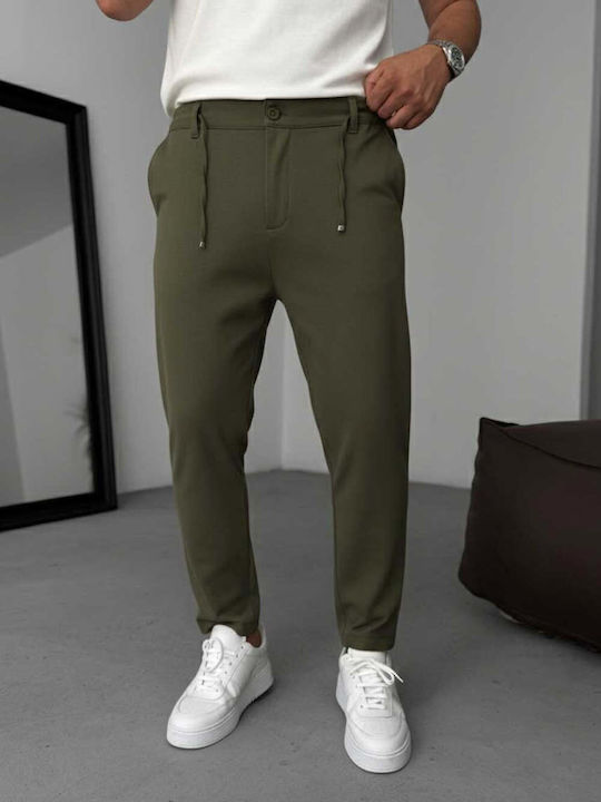 Men's Loose Fit Khaki Trousers