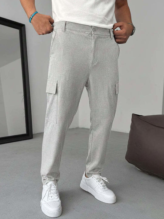 Men's Cargo Trousers Loose Fit Grey