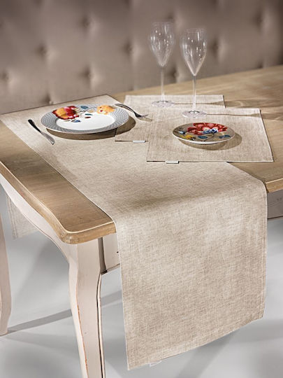 Saint Clair 3007 Plastic Beige Placemat 45x33cm 4 Pieces