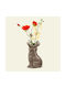 Donkey Decorative Grey Vase
