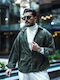 Long Sleeve Corduroy Shirt in a Wide Fit Khaki