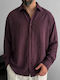 Long Sleeve Burgundy Shirt