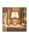 Inart Metal Table Lamp for E27 Bulb with Gold Shade and Base