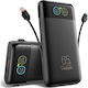 Veger W3019S Baterie Externă 27000mAh 65W cu Port USB-A și 2 Porturi USB-C Power Delivery Neagră