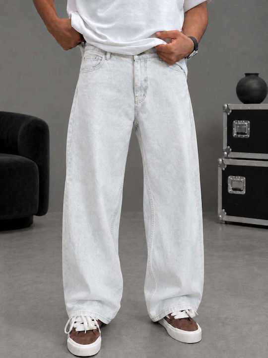 Мъжки Дънки С Loose Baggy Кройка Сив